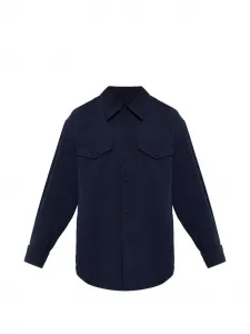 Рубашка с карманами с клапанами на пуговицах Kenzo, синий