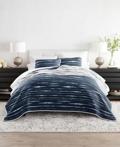 Двусторонний комплект постельного белья Horizon Lines из 3 предметов, легкий, размер Full/Queen ienjoy Home, Navy