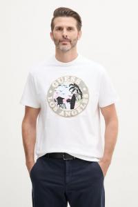 Хлопковая футболка Guess, белый