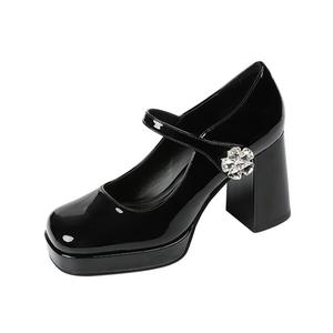 Туфли Мэри Джейн на массивном каблуке для женщин TATAYA, Black