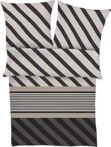 Постельное белье IBENA BUGATTI Flannel BL 135x200 см Grey Duvet Cover Bedding Ibena