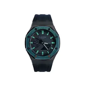 Часы Casio G-Shock Analog-Digital 2100 Series, арт. GA-2100-1A1, черный/темно-зеленый