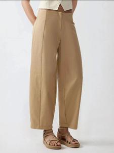 Широкие брюки со складками Hiccup, коричневый