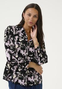 Блуза Kaffe KALURA, Black Pink Graphic Strokes/Black