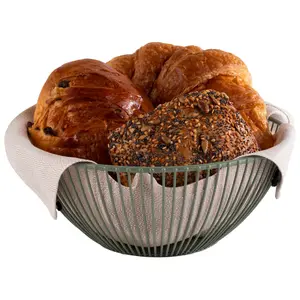 Корзина для хлеба APS «SVART», (1 шт.), Ø 20 см, В: 8 см, цвет smoke green