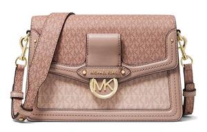 Кожаная сумка-мессенджер через плечо среднего размера для женщин балетный розовый MICHAEL KORS