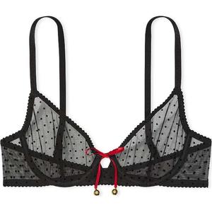 Victoria's Secret Очень сексуальный бюстгальтер 24 Big Show Collection Women's Black Polka Dot