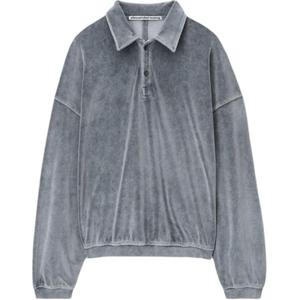 Хлопковая поло Alexander Wang, серый