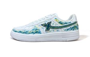 XTEP Кроссовки Air Force One с низким верхом для скейтборда, противоскользящие, износостойкие, мужские, зеленые