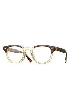 Солнцезащитные очки в желтой оправе черепахового цвета Eyevan Inc., коричневый