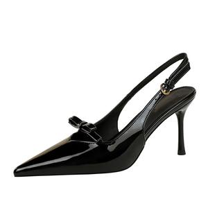 YAFEI XUANYU Тонкие каблуки на шпильке 8 см женские бордовые, цвет Burgundy