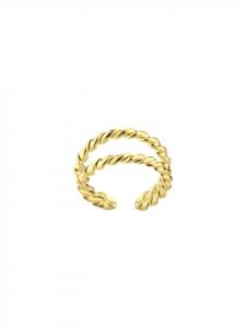 Alexander York Серьга-кафф TWISTED DOUBLE LINE из золота