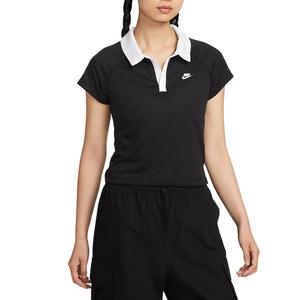 Nike Поло для женщин black/white