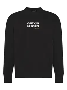 Свитер с логотипом Calvin Klein, коричневый