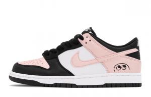 Nike Детские скейтбордные кроссовки Dunk с противоскользящей подошвой, легкой амортизацией, низкие, черные и розовые, для подростков