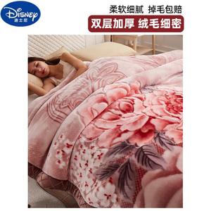 Disney Теплое одеяло 200х230 см, двойной слой, фланель, вес 4 кг, цвет Peony Fairy - Red Bean Paste