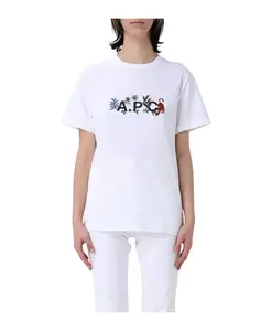 Футболка с вышитым цветочным узором A.P.C., белый