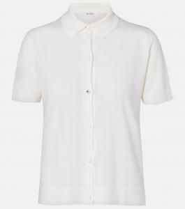 Кардиган из натуральной шерсти Max Mara, белый