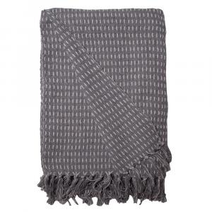 Прямое одеяло 130x180 см, 100% хлопок, темно-синий цвет Au Maison, сине-серый