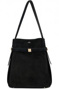 Кожаная поясная сумка-ведро Toteme, черный