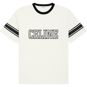 Футболка с принтом логотипа CELINE, белый