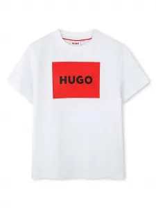 Футболка с логотипом HUGO KIDS, белый