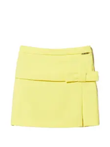 Юбка мини с бантом TWINSET Kids, желтый
