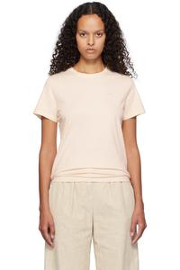 Футболка с вышивкой лисёнка Maison Kitsuné, цвет fresh cotton