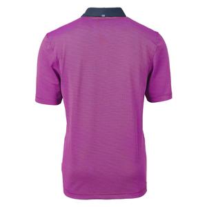 Мужская рубашка-поло из переработанного материала Virtue Eco Pique с микрополосками Cutter & Buck, темно-синий