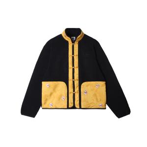 Nike Мужской бархатный пиджак, черный, с воротником-стойкой, средней высоты