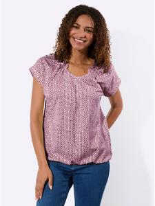 Рубашка с короткими рукавами с принтом вишнево-экрю WITT WEIDEN