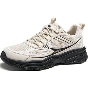 CAMEL Скользоустойчивые износостойкие дышащие массивные низкие кроссовки мужские Ecru/Black, цвет Ecru/Black