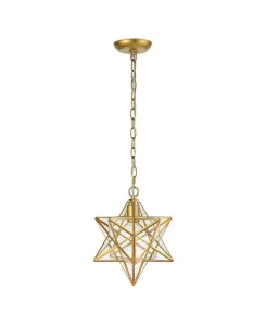 Светодиодный подвесной светильник Stella Moravian Star Glass Jonathan Y, золотистый тон