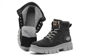 Ботинки короткие Combat мужские Dickies, washed синий/fleece-lined