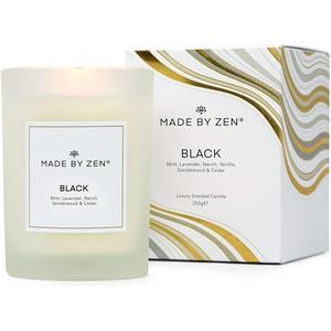 Черная роскошная ароматическая свеча, искусно смешанные ароматы, ароматерапия, 100% натуральный воск, веганский, не тестируется на животных Made By Zen