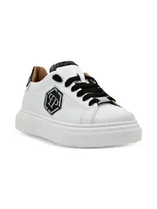 Кеды с логотипом Hexagon Philipp Plein Junior, белый