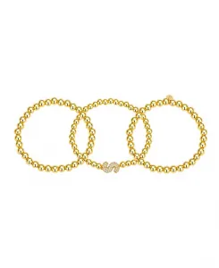 Набор браслетов-бусин с кубическим цирконием и пузырчатой отделкой Unwritten, s