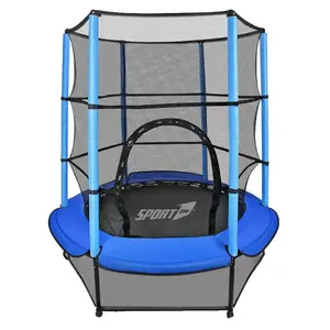 Бесплатный батут Sport One с сеткой, синий