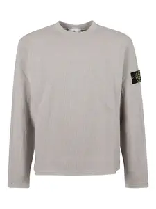 Свитер с нашивкой-логотипом Stone Island, серый