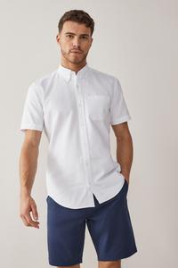 Мультипак оксфордских рубашек с короткими рукавами белого цвета 2 штуки в наборе Next, белый