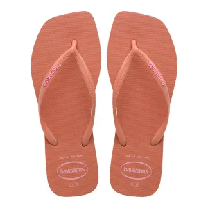 Женские сандалии Hav. Тонкий квадратный логотип Pop Up Pink Clay 412 Havaianas, цвет Azul Cielo