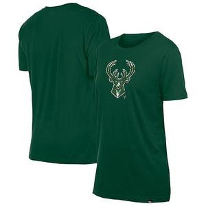 Женская футболка Milwaukee Bucks в цвете hunter green с цветочным принтом New Era