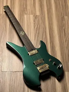 Schecter Synyster Gates Custom-7 TR Подпись безголовая в цвете Металлик Зеленый Дуб