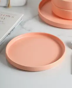 Салатные тарелки из фарфора Stella, набор из 6 шт. Stone Lain, peach