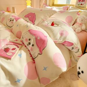 Disney Комплект постельного белья 4 предмета, размер простыни 200x230 см, цветостойкое, не скатывается, Haozhuwang, Class A Mother And Baby Grade