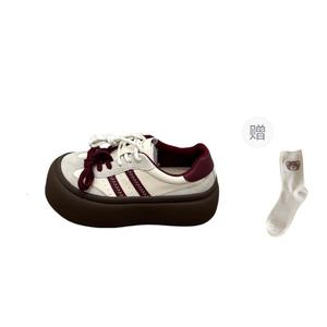 Кроссовки Thermal Coverage Skateboard Shoes Women's Burgundy BINGO DUCK, Burgundy