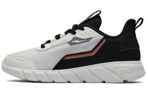 Антискользящие и износостойкие дышащие низкие кроссовки для повседневного бега мужские бело-черные Erke