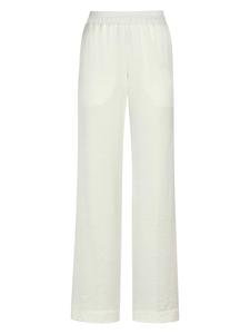 MADELEINE Широкие брюки со складками из шерсти белого цвета