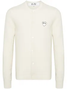Шерстяной кардиган Comme Des Garçons Play, нейтральный