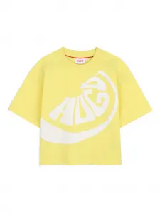 Футболка с графичным принтом Hugo Kids, желтый